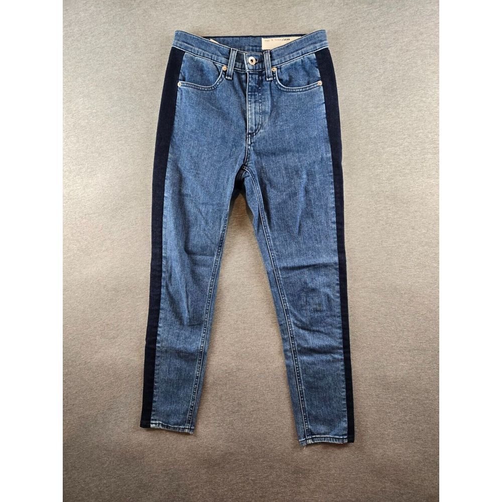 Rag & Bone‎ Women's High Rize Mazie Jean Dark Double Indigo Sz 25 W2548K520DBI